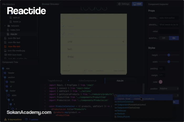 Reactide: یک IDE اختصاصی برای کدنویسی با لایبرری React