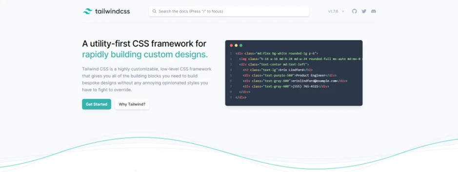 TailwindCSS  یکی از بهترین فریم ورک های CSS