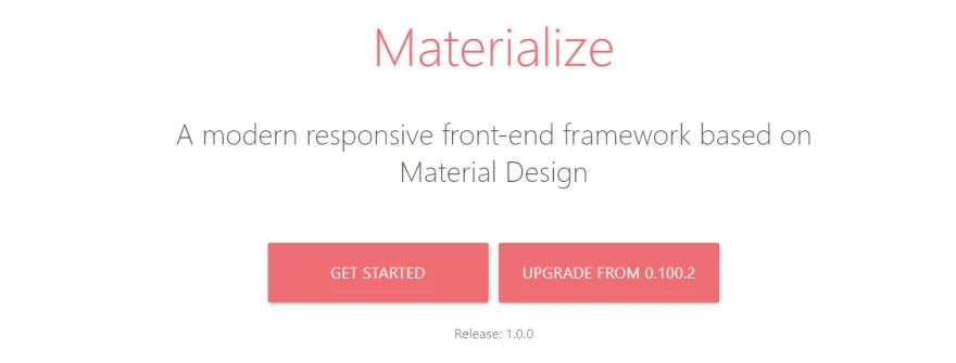 Materialize یک فریمورک css بر اساس طراحی متریال