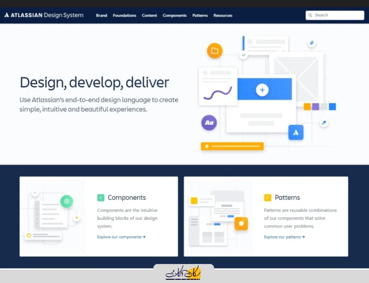 صفحه اصلی سیستم طراحی Atlassian
