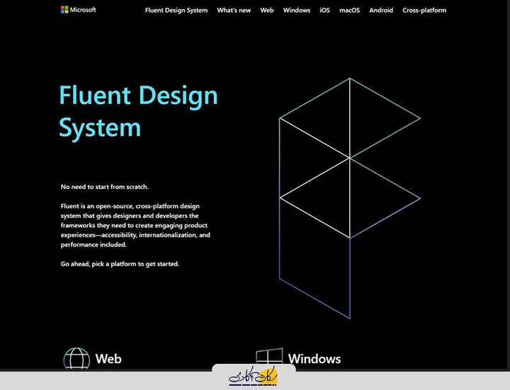 صفحه اصلی سیستم طراحی Fluent مایکروسافت
