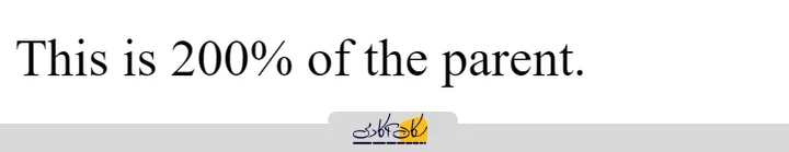 نتیجه واحد درصد برای فونت در تگ div در CSS