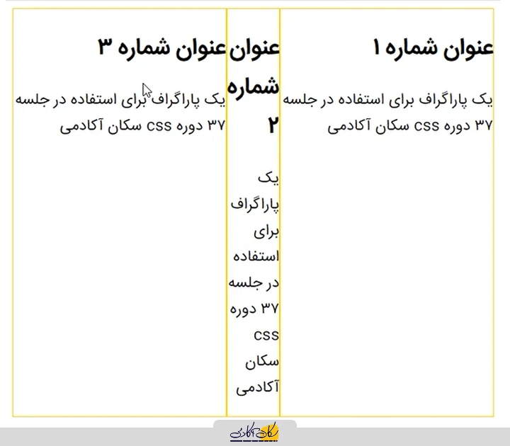 نتیجه پراپرتی Flex Shrink