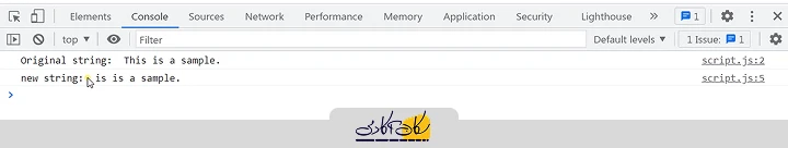 نتیجه استفاده تز یک ارگومان در ()substr