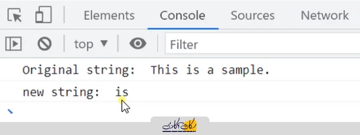 خروجی متد ()substr برای رشته در جاوا اسکریپت