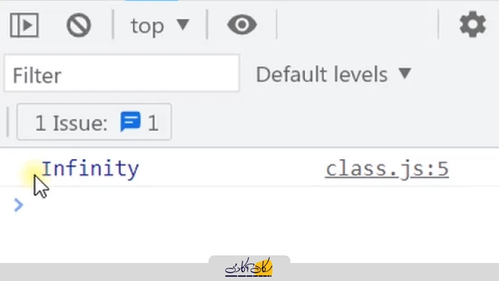 Infinity از نوع داده عدد نتیجهی مقدار بینهایت