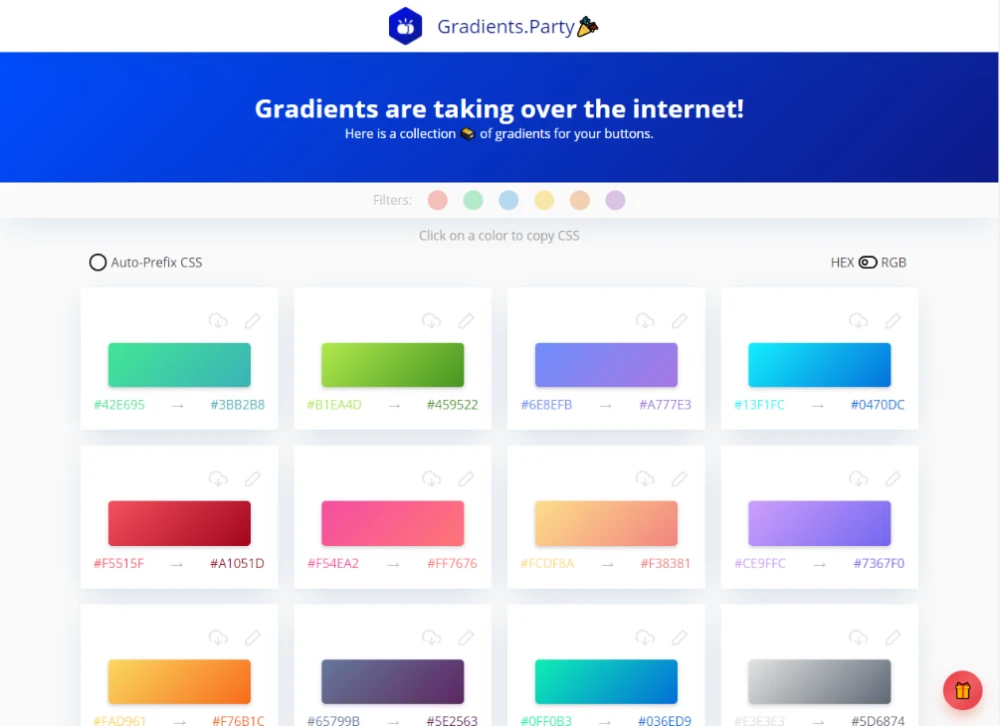 Gradients Party
Gradient
Design
Website