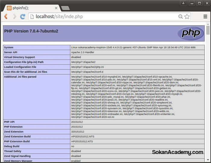 وب اپلیکیشن دینامیک به همراه نسخه‌ٔ ماژول PHP