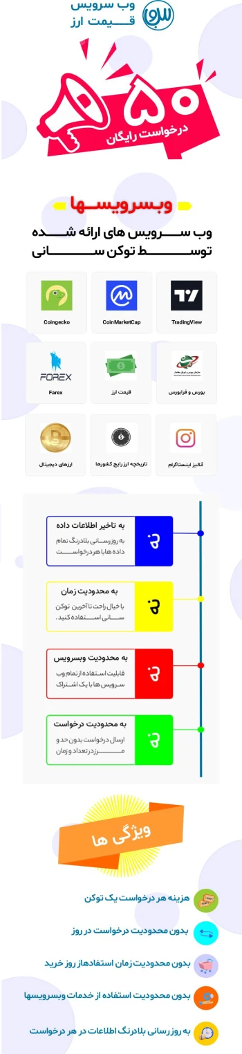 استفاده ازتوکن های رایگان وب سرویس های سانی وب