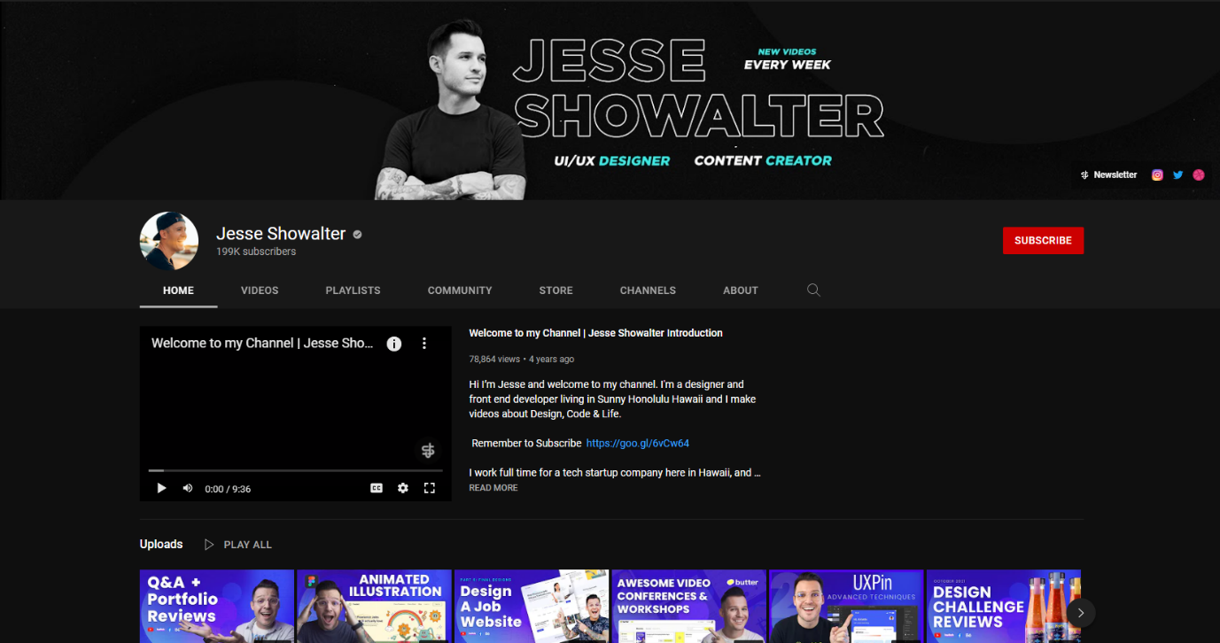 Youtube
Learn
Video
Course
UI Design
UX Design
Jesse Showalter