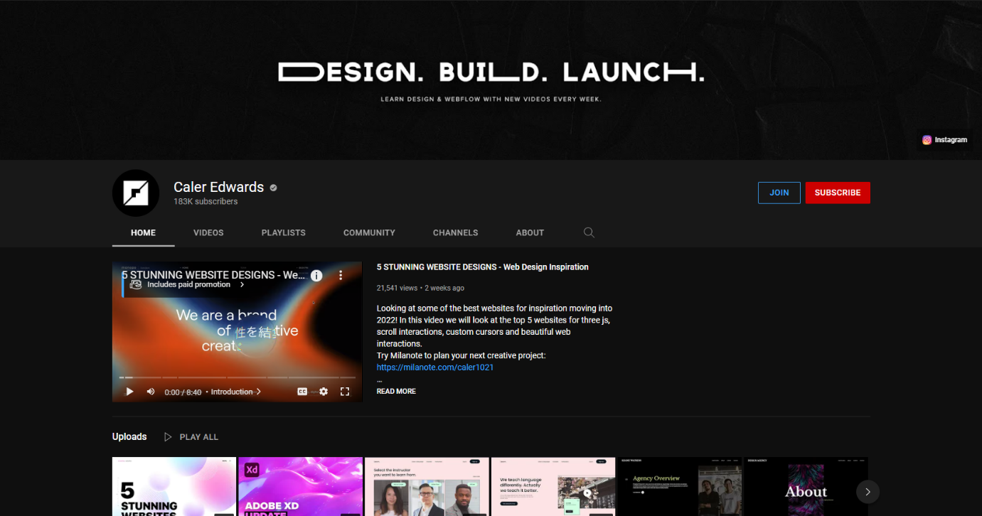 Youtube
Learn
Video
Course
UI Design
UX Design
Caler Edwards